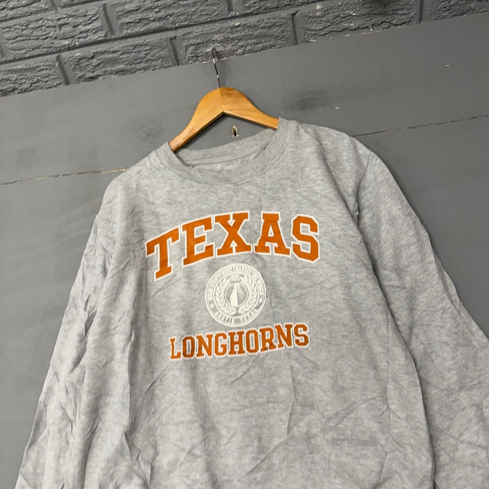 Texas Longhorns Crewneck‎ Sweatshirt Heather Gray UT Austin Graphic Pullover
